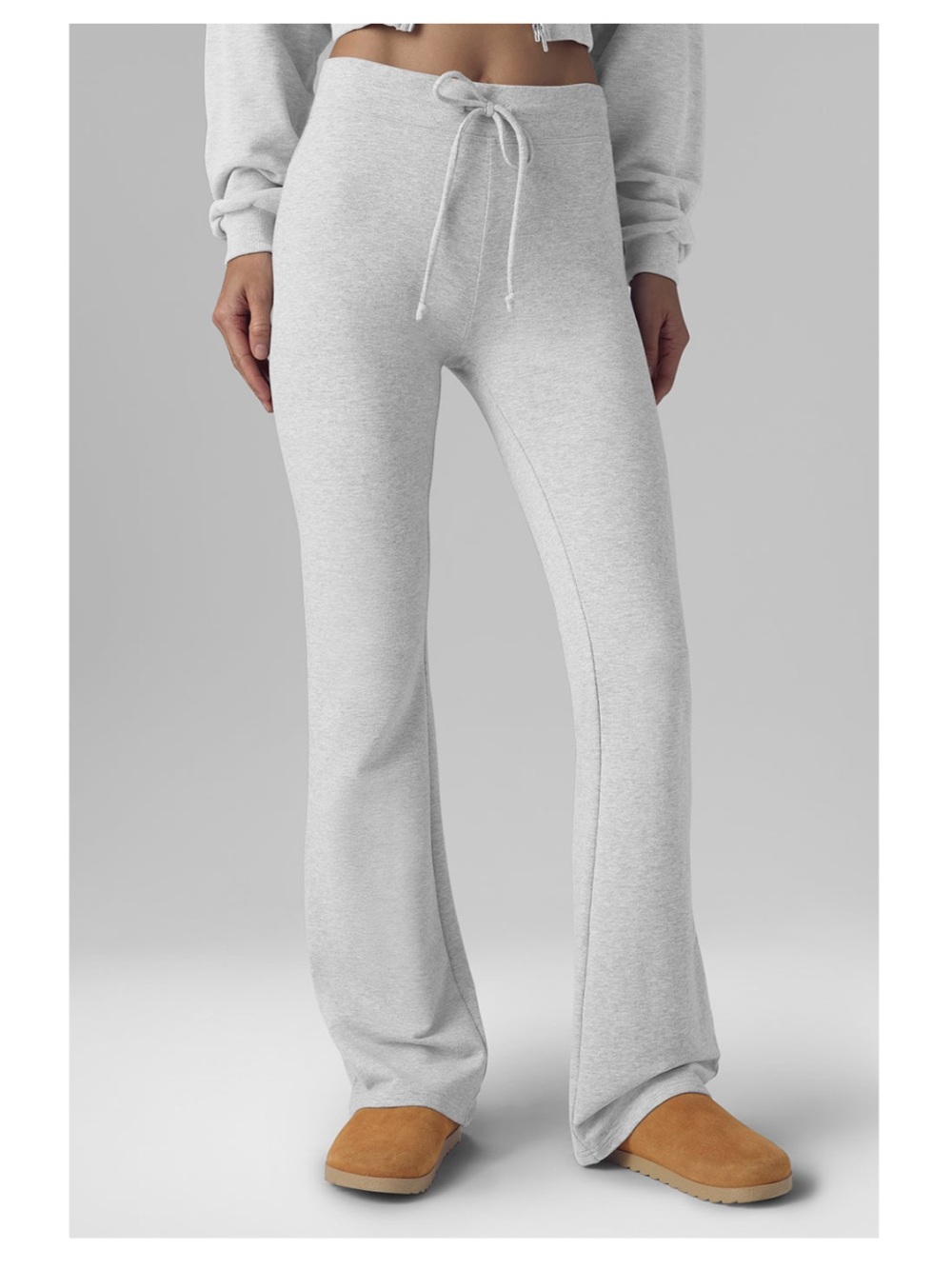 Alo sway bootcut sweatpant - athletic heather grey